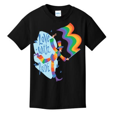 Happy Love With Pride Kids T-Shirt