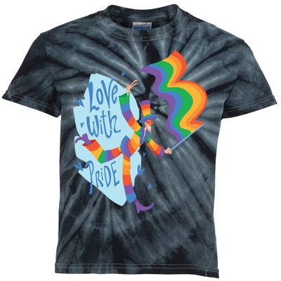 Happy Love With Pride Kids Tie-Dye T-Shirt