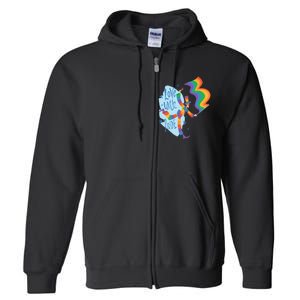 Happy Love With Pride Full Zip Hoodie