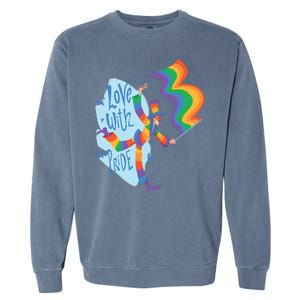 Happy Love With Pride Garment-Dyed Sweatshirt