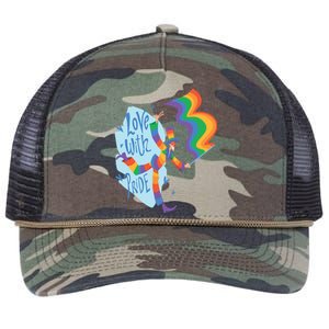 Happy Love With Pride Retro Rope Trucker Hat Cap