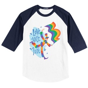 Happy Love With Pride Baseball Sleeve Shirt