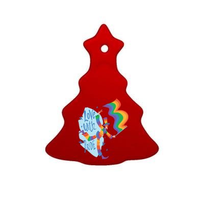 Happy Love With Pride Ceramic Tree Ornament