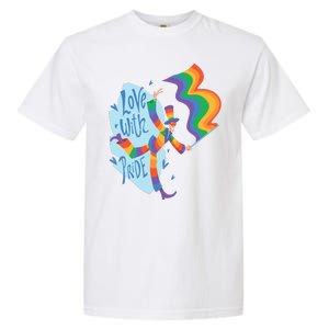 Happy Love With Pride Garment-Dyed Heavyweight T-Shirt