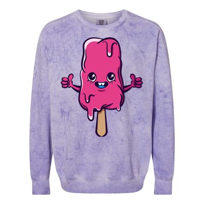 Happy Melting Popsicle Colorblast Crewneck Sweatshirt