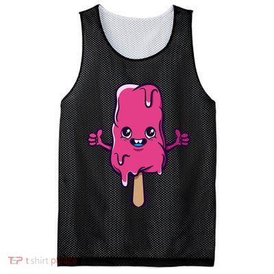 Happy Melting Popsicle Mesh Reversible Basketball Jersey Tank