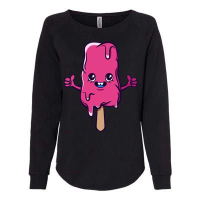 Happy Melting Popsicle Womens California Wash Sweatshirt