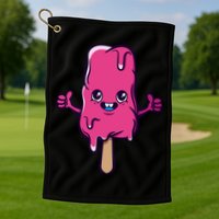Happy Melting Popsicle Golf Towel