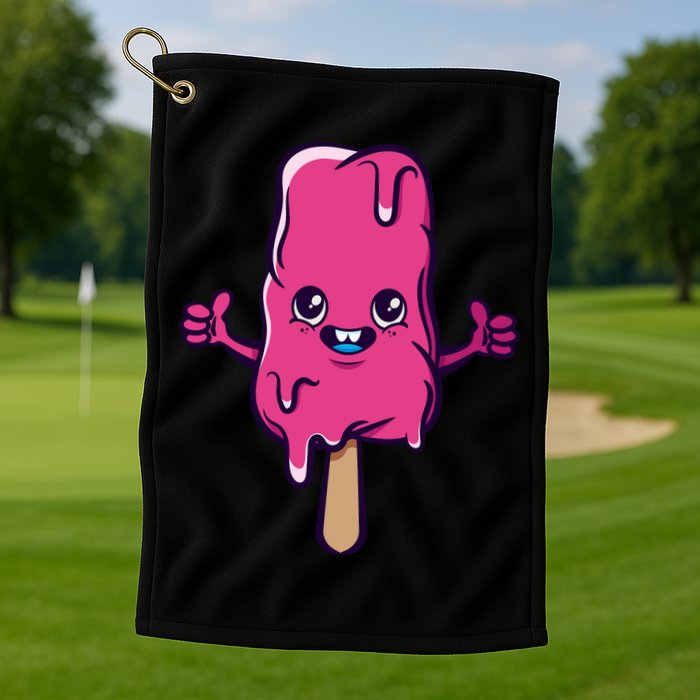 Happy Melting Popsicle Golf Towel