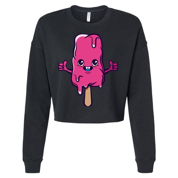 Happy Melting Popsicle Cropped Pullover Crew