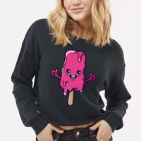 Happy Melting Popsicle Cropped Pullover Crew