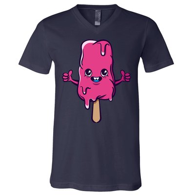 Happy Melting Popsicle V-Neck T-Shirt