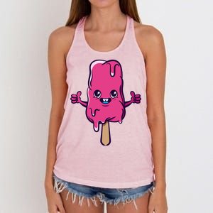 Happy Melting Popsicle Women's Knotted Racerback Tank