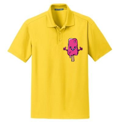 Happy Melting Popsicle Dry Zone Grid Polo