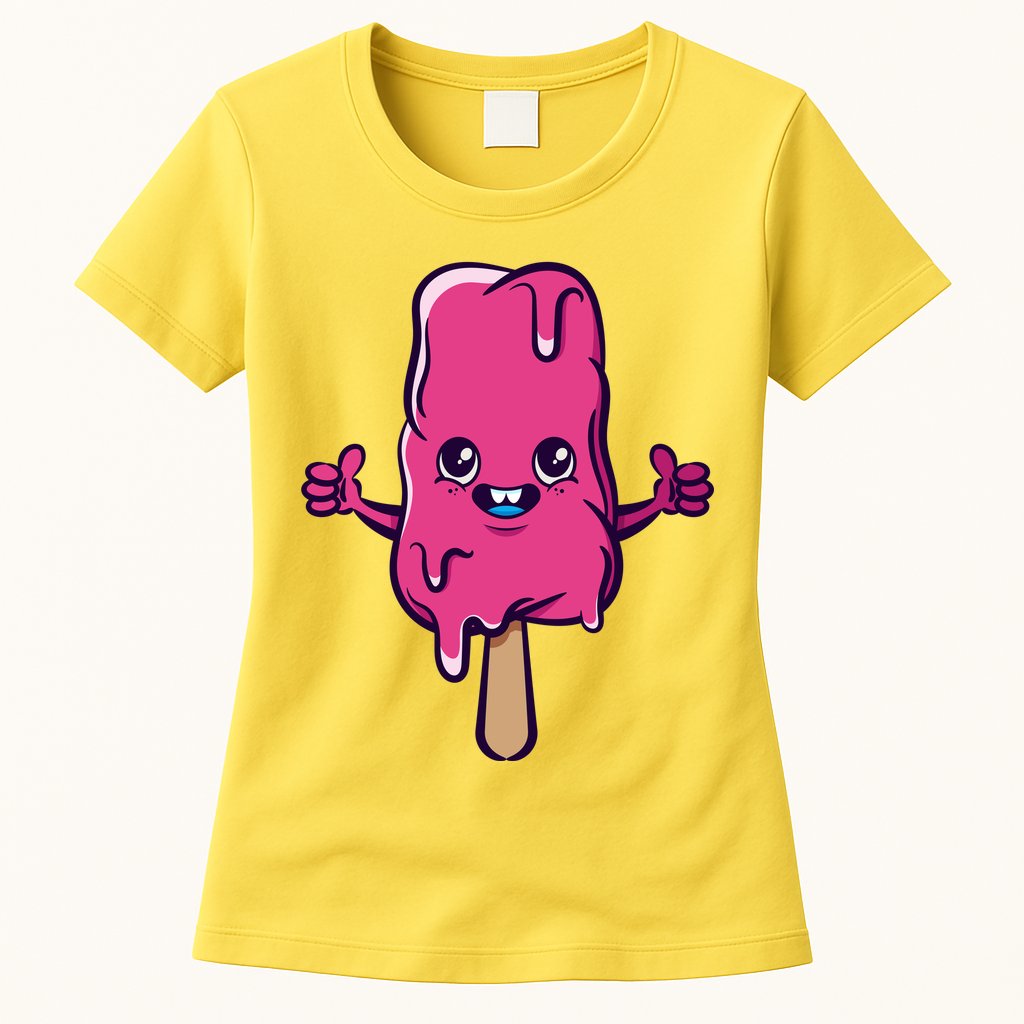 Happy Melting Popsicle Womens T-Shirt