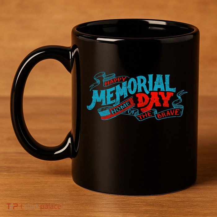 Happy Memorial Day 11oz C Handle Ceramic Mug