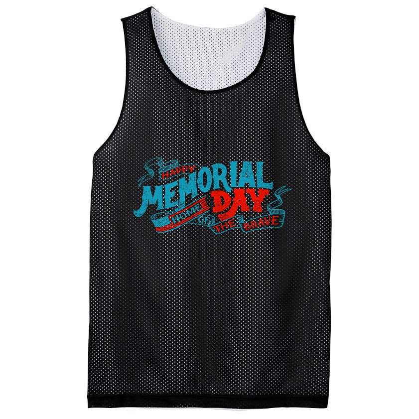 Happy Memorial Day Mesh Reversible Basketball Jersey Tank