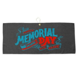 Happy Memorial Day Large Microfiber Waffle Golf Towel