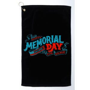 Happy Memorial Day Platinum Collection Golf Towel