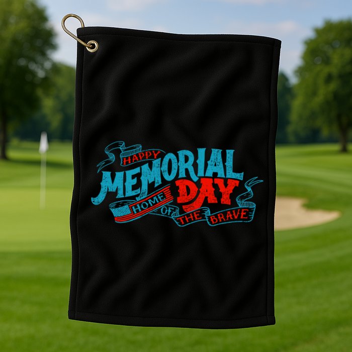 Happy Memorial Day Golf Towel