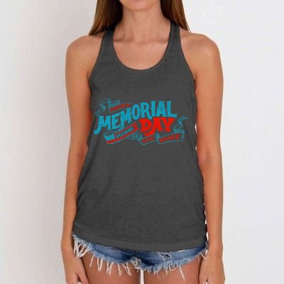 Happy Memorial Day Women's Knotted Racerback Tank