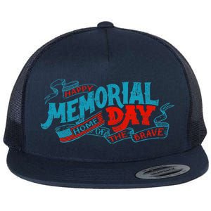 Happy Memorial Day Flat Bill Trucker Hat