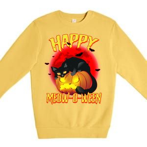 Happy Meow-O-Ween Premium Crewneck Sweatshirt