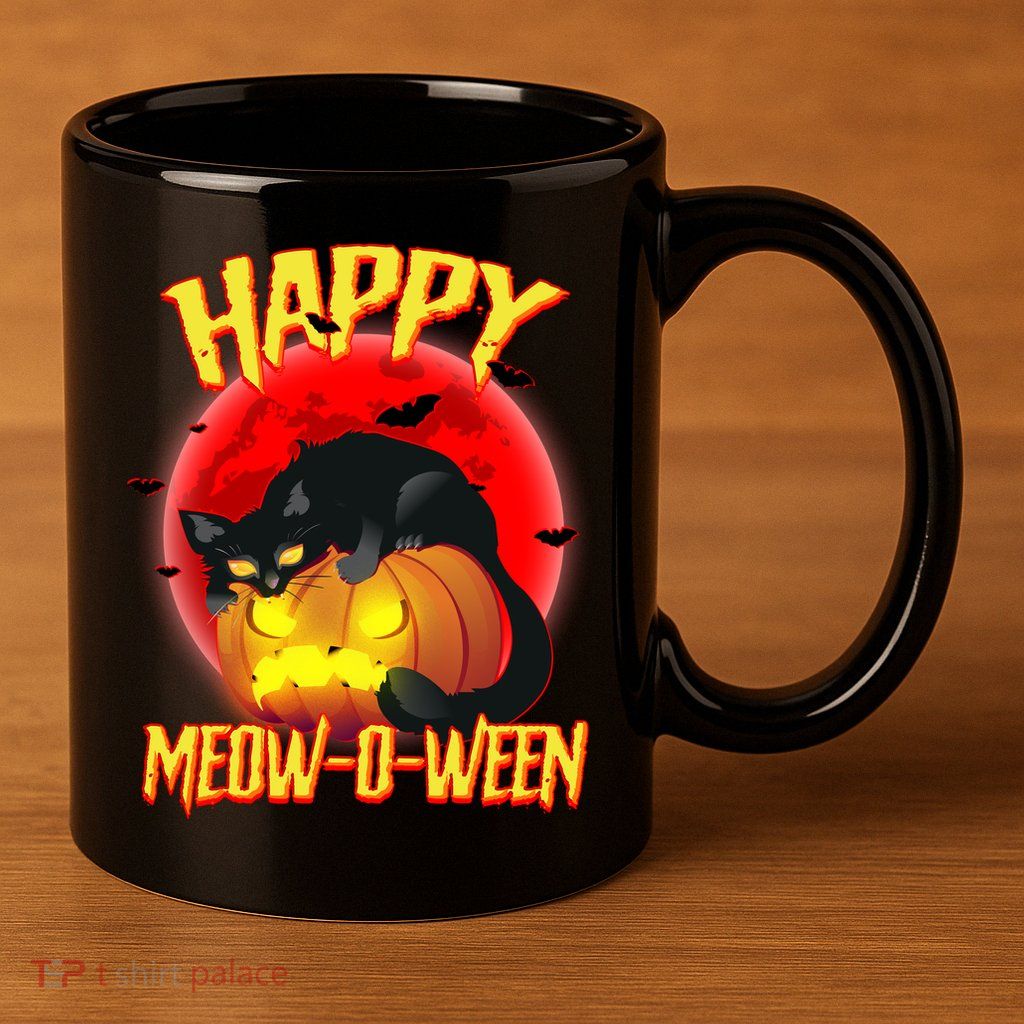 Happy Meow-O-Ween 11oz C Handle Ceramic Mug