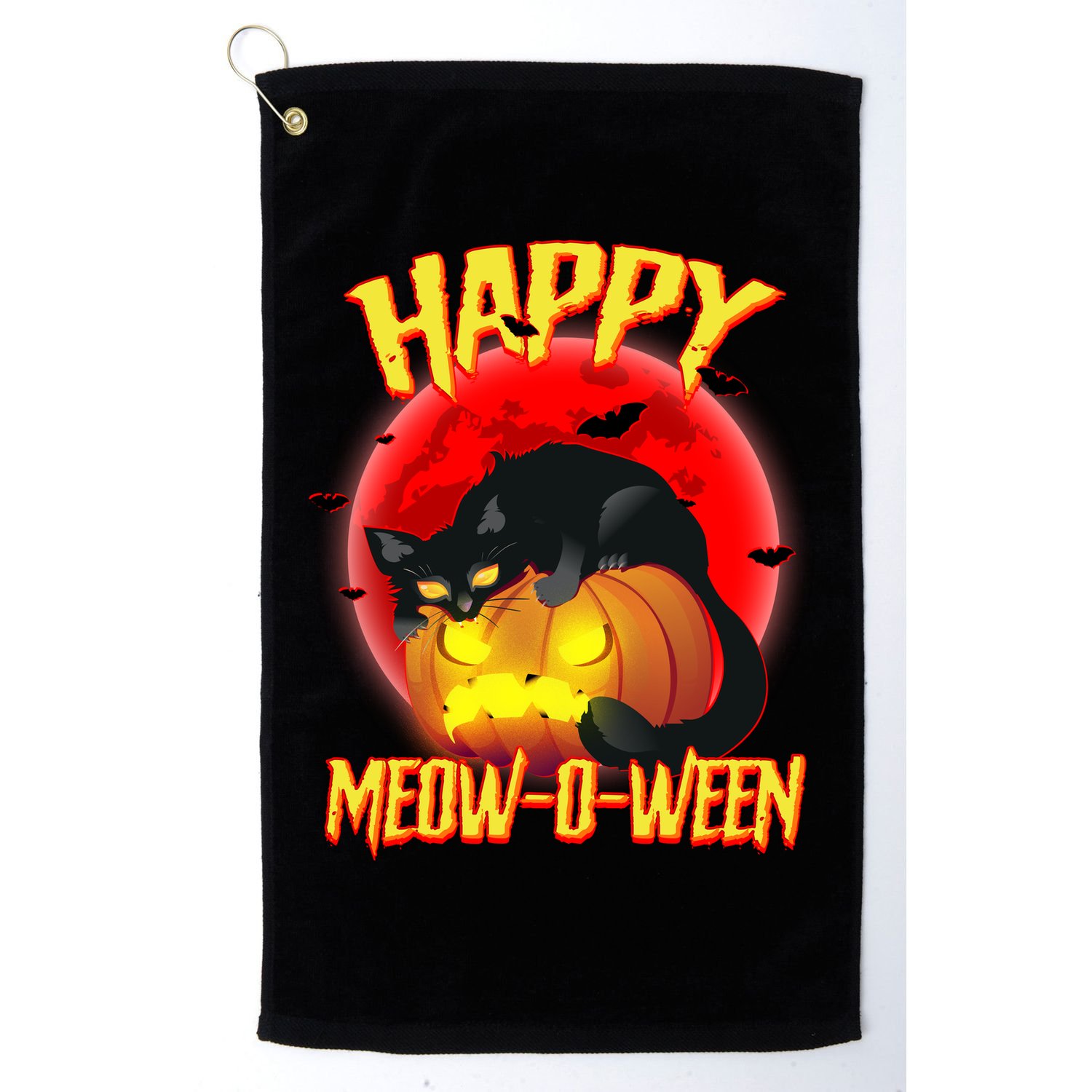 Happy Meow-O-Ween Golf Towel