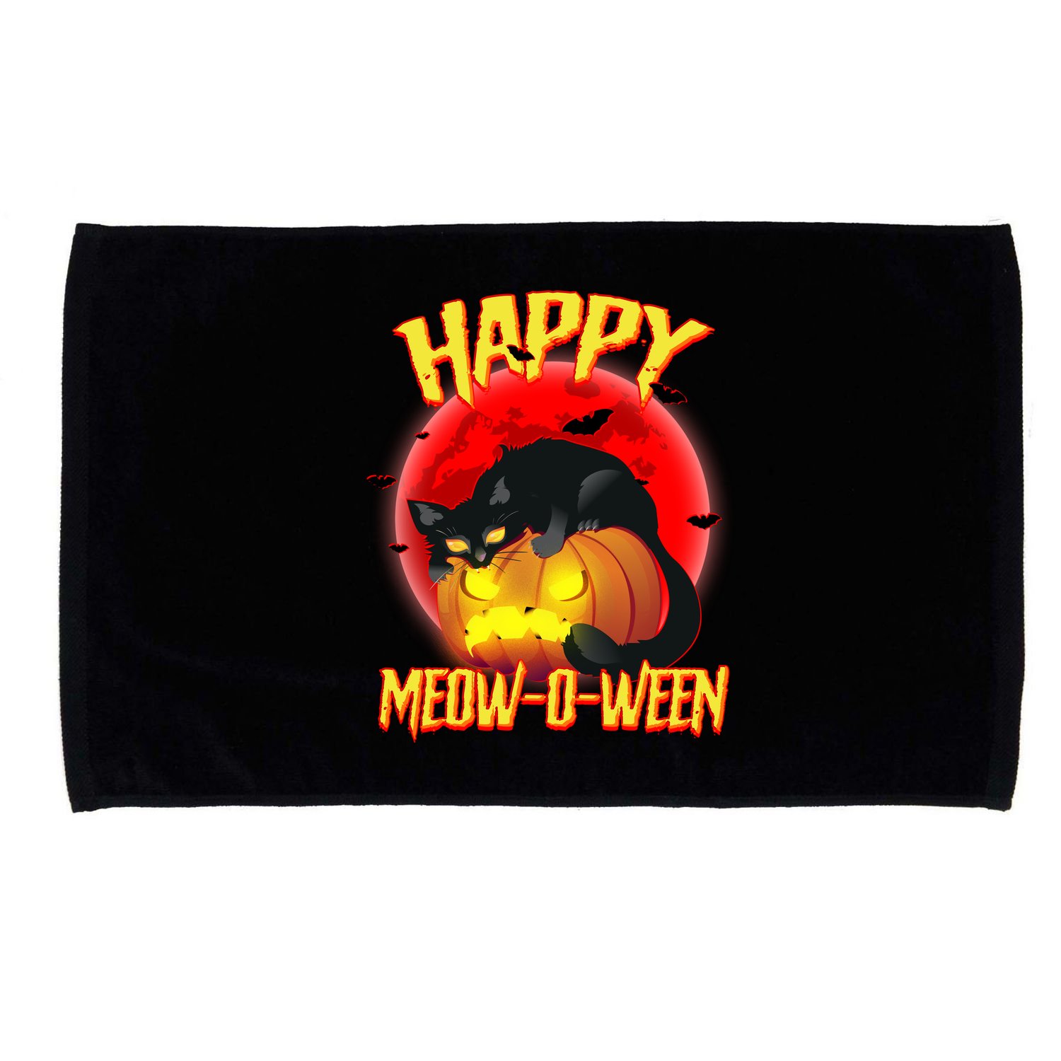 Happy Meow-O-Ween Microfiber Hand Towel