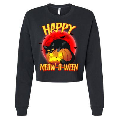 Happy Meow-O-Ween Cropped Pullover Crew