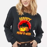 Happy Meow-O-Ween Cropped Pullover Crew