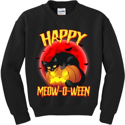 Happy Meow-O-Ween Kids Sweatshirt