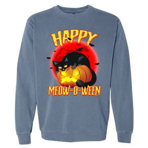 Happy Meow-O-Ween Garment-Dyed Sweatshirt