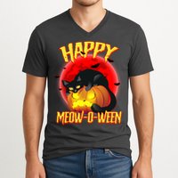 Happy Meow-O-Ween V-Neck T-Shirt