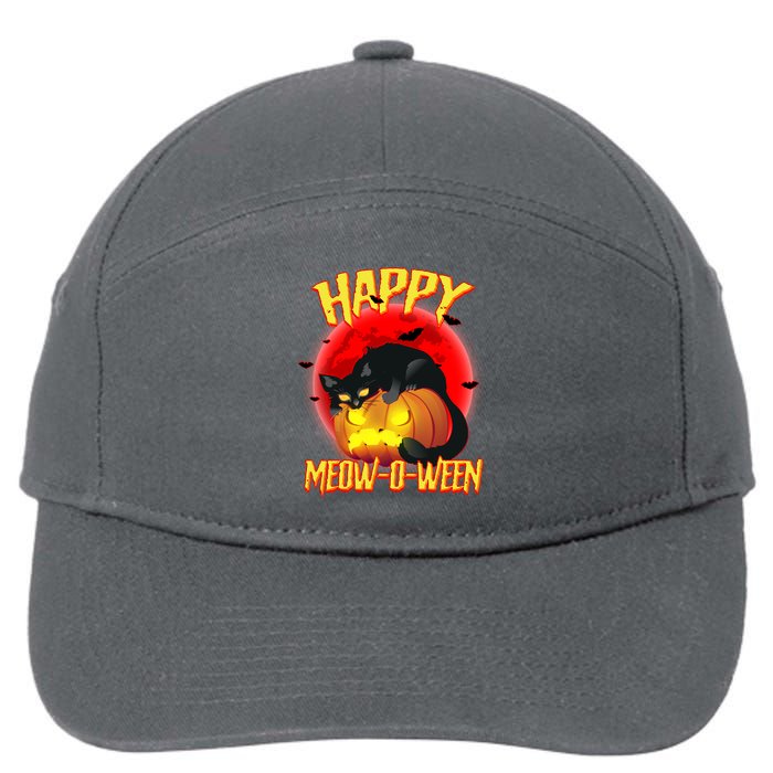 Happy Meow-O-Ween 7-Panel Snapback Hat