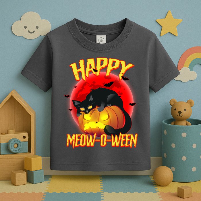 Happy Meow-O-Ween Toddler T-Shirt
