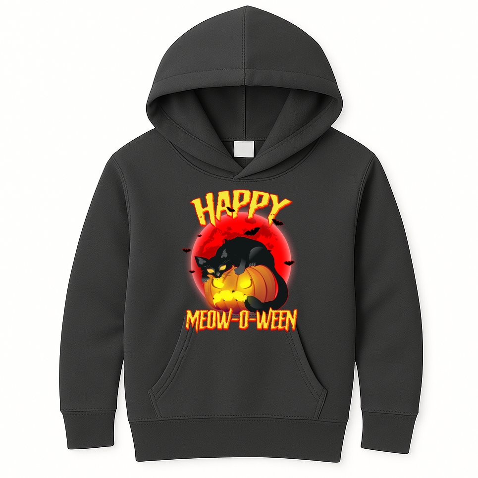 Happy Meow-O-Ween Kids Hoodie