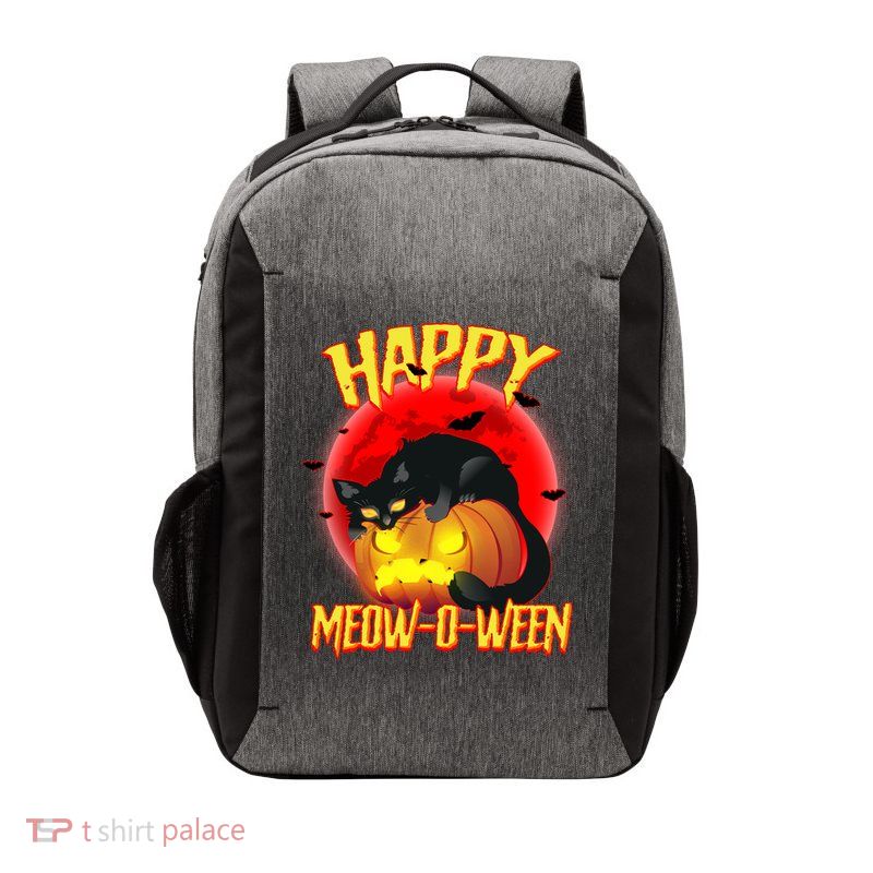 Happy Meow-O-Ween Vector Backpack