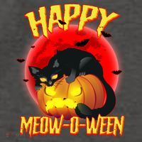 Happy Meow-O-Ween Vector Backpack