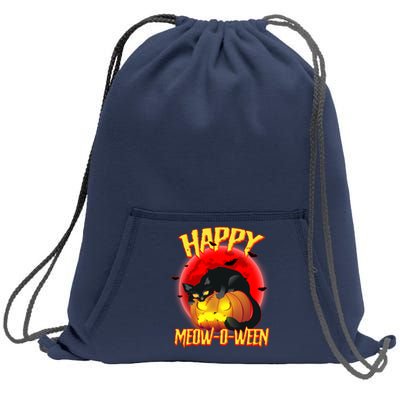 Happy Meow-O-Ween Sweatshirt Cinch Pack Bag