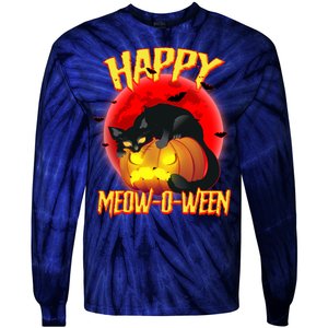 Happy Meow-O-Ween Tie-Dye Long Sleeve Shirt