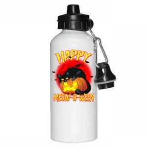 Happy Meow-O-Ween Aluminum Water Bottle