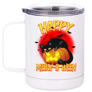 Happy Meow-O-Ween 12 oz Stainless Steel Tumbler Cup