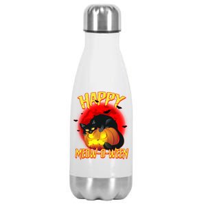 Happy Meow-O-Ween Stainless Steel Insulated Water Bottle