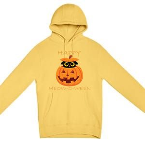 Happy Meow-O-Ween Halloween Premium Pullover Hoodie