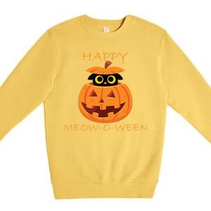 Happy Meow-O-Ween Halloween Premium Crewneck Sweatshirt