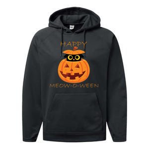 Happy Meow-O-Ween Halloween Performance Fleece Hoodie