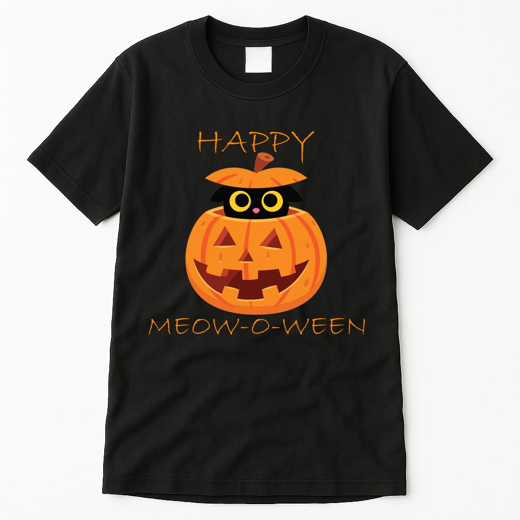 Happy Meow-O-Ween Halloween Tall T-Shirt