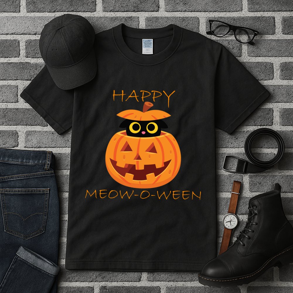 Happy Meow-O-Ween Halloween Tall T-Shirt